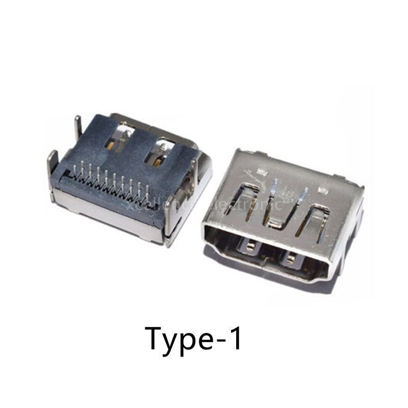 5/10Pcs 19Pin SMD HDMI Socket Vertical Right Angle HD Interface Surface Mount PCB Receptacle Connector for Repair