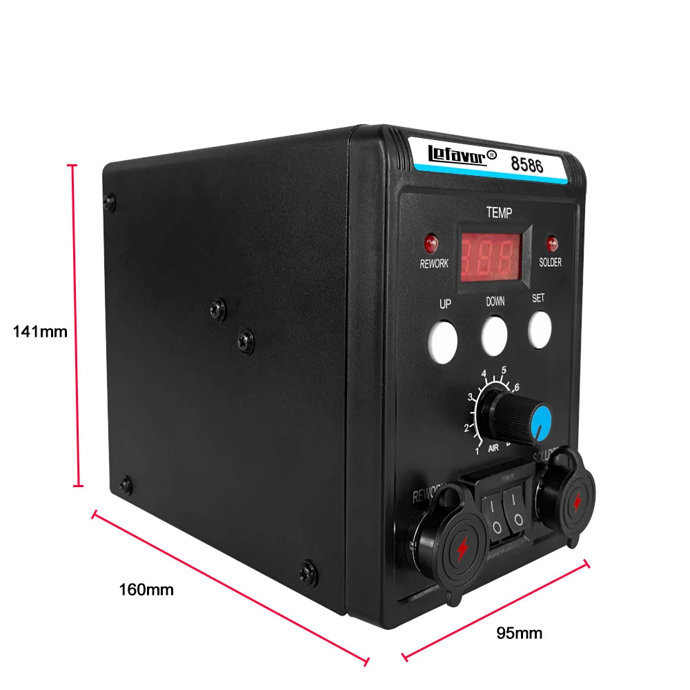 Hot air gun 858D 8586 2 in 1 soldering station 700W 110V 220V BGA Rework SMD SMT welding repair tool Heat gun LED Digital Solder