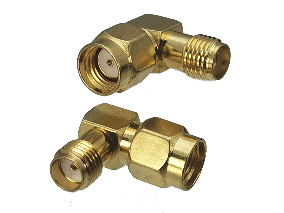 1pcs Connector Adapter SMA RP-SMA to SMA RPSMA Male Plug & Female Jack Straight & Right angle RF Coaxial Converter New Brass