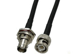 1pcs RG58 BNC Male Plug to BNC Female Jack Bulkhead Nut RF Coaxial Connector Pigtail Jumper Cable New 6inch~5M