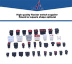 ABILKEEN 100PCS/Lot KCD2-2101N KCD2 Rocker Toggle Switch ON-OFF Latching Rocker Switch Dual Port Push Button AC250V 15A