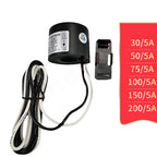 3pcs Clamp Current Sensor Transformer Core KCT 50A 75A 100A 150A 200A Din Rail CT Sensor Mini AC Waterproof Current Transformer