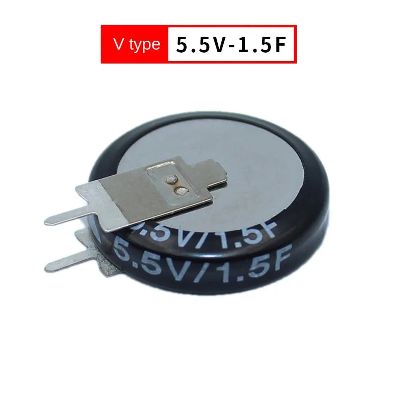 2PCS/Lot Super Capacitor 5.5V 0.1F 0.22F 0.33F 0.47F 0.68F 1F 1.5F 4.0F Button Type Farrah Supercapacitor VHC Type