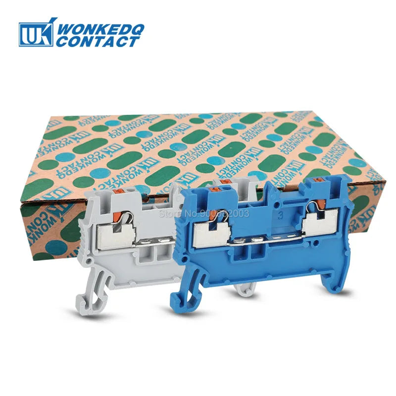 PT1.5 Push-In Din Rail Terminal Block 1.5mm² Wire Feed-Through Electrical Connector Strip Plug PT-1.5 PT 1.5