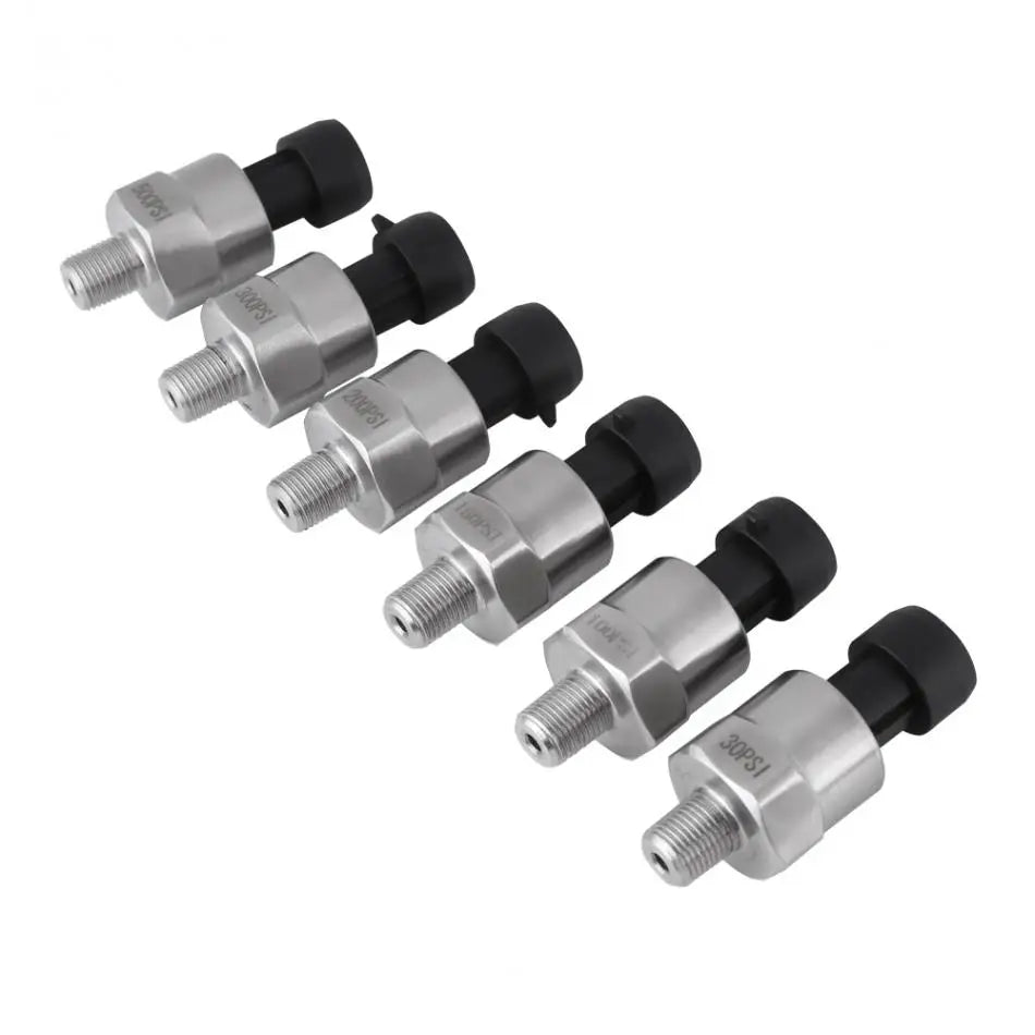 Stainless Steel 1/8" NPT DC 5V Pressure Transducer Sender Sensor For Oil Fuel Water 30/100/150/200/300/500PSI Pressure Senor