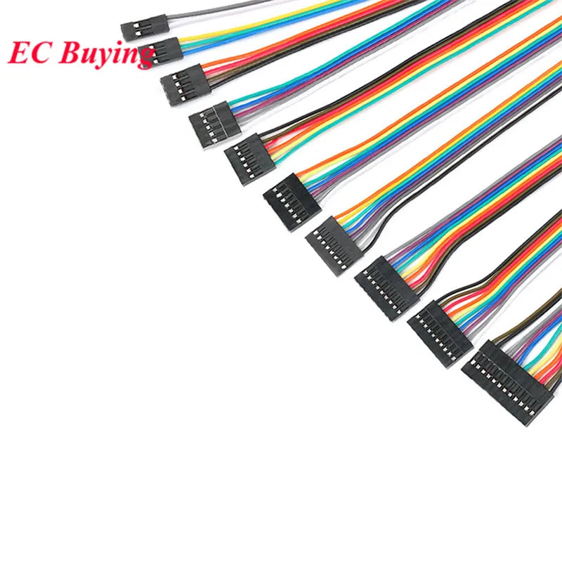 Dupont Line 20cm 2.54mm Female to Female 2P/3P/4P/5P/6P/7P/8P/9P/10P/12P/20P Color Breadboard Cable Jump Wire Jumper For Arduino