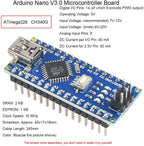 Mini Nano V3.0 ATmega328P Microcontroller Board for Arduino CH340 USB Driver 16Mhz Nano V3.0 ATMEGA328P/168P