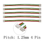 10Pcs JST 1.25mm 1.25 Female Wire Cable Connectors Double Head JST 1.25 Electronic Wire Connector Lenght 10CM 15CM 20CM 30CM