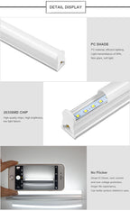 180 Degree Bright LED Tube T5 Light AC220v 230v 60cm 10w 30CM 6W LED T8 Integrated Driver Fluorescent Lamp Bulb Cold Warm White