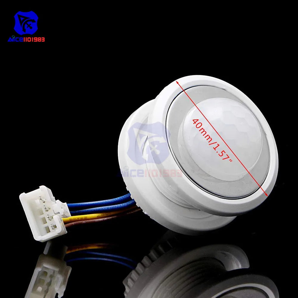 diymore AC 85 -265V Adjustable Time Delay 40mm LED PIR Detector Infrared Motion Sensor Switch