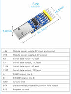 WitMotion USB-UART 6-In-1 Converter, Multifunctional USB-TTL/RS485/232, TTL-RS232/485,232-485)Serial Adapter, CH340/ CP2102 Chip