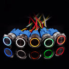 On Off PC Power Metal Waterproof Push Button Switch 12v for Car Ignition Switches Momentary/Latching NC 5V 220V 12 16 19 22 mm