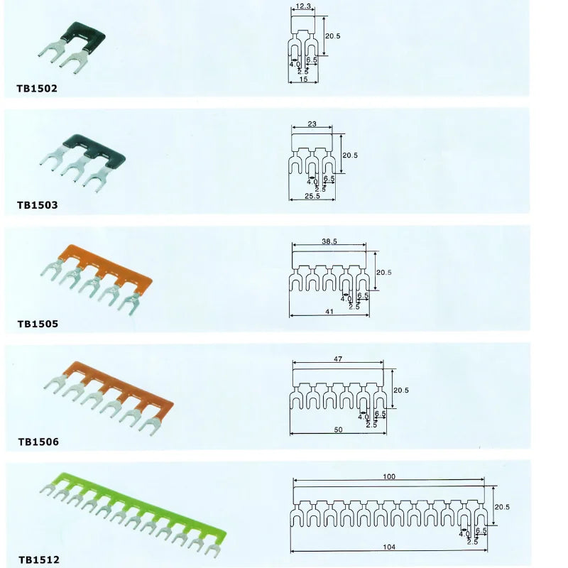 Terminal Block Connector Connection Strip Terminal Block Short Piece Connector TB Series 15A/25A