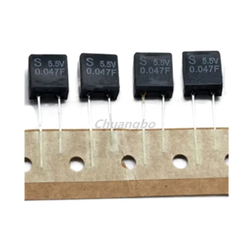 2pcs Super Farad Capacitor 5.5V 0.1F 0.22F 0.33F 5.5V 0.047F Square Capacitor 2 feet Farad Capacitor