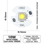 LED 3535 5050 1-3W 5-6W 10W 18W LED Light Emitter Diode For LED Flashlight Lamp Bead White 6500K 10000K