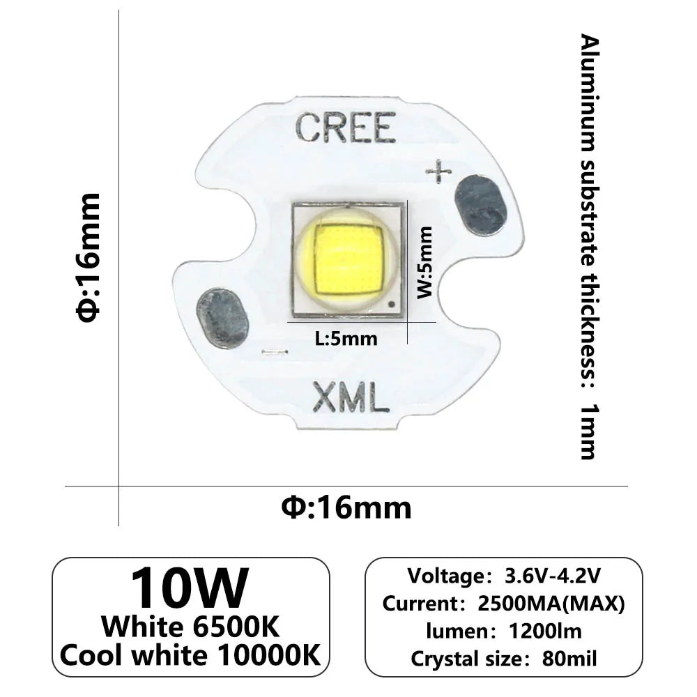 LED 3535 5050 1-3W 5-6W 10W 18W LED Light Emitter Diode For LED Flashlight Lamp Bead White 6500K 10000K