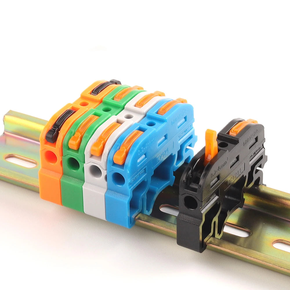 Quick Wire Connector 211 Din Rail Type Press Terminal Instead Of UK2.5B Compact Splicing Conductor Cable Terminal Block SPL