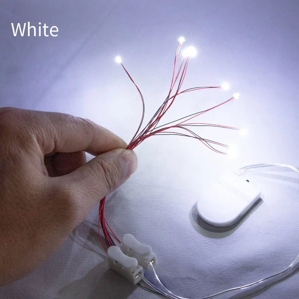 10pcs 0805 SMD Led Lamp Plus 1pc Free 3V CR2032 Button Cell Battery Box Without Battery Model Train DIY Model Making/Diorama
