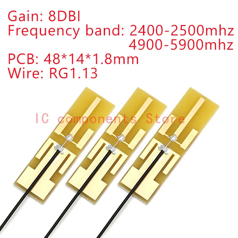 5PCS 2.4Ghz 4G 5G WIFI Internal Antenna FPC PCB 5dBi 8dBi IPX Connector Solder Omni Buletooth Antenna 3dBi IEEE b/g/n WLAN