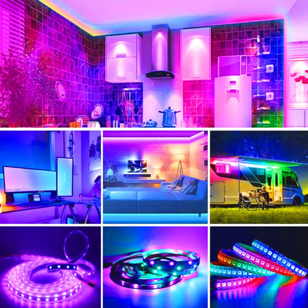 WS2812B USB LED Strip RGB WS2812 Addressable Pixel Tape 14Keys Remote Controller For TV Back Under Cabinet Lamp 1-5M DC5V