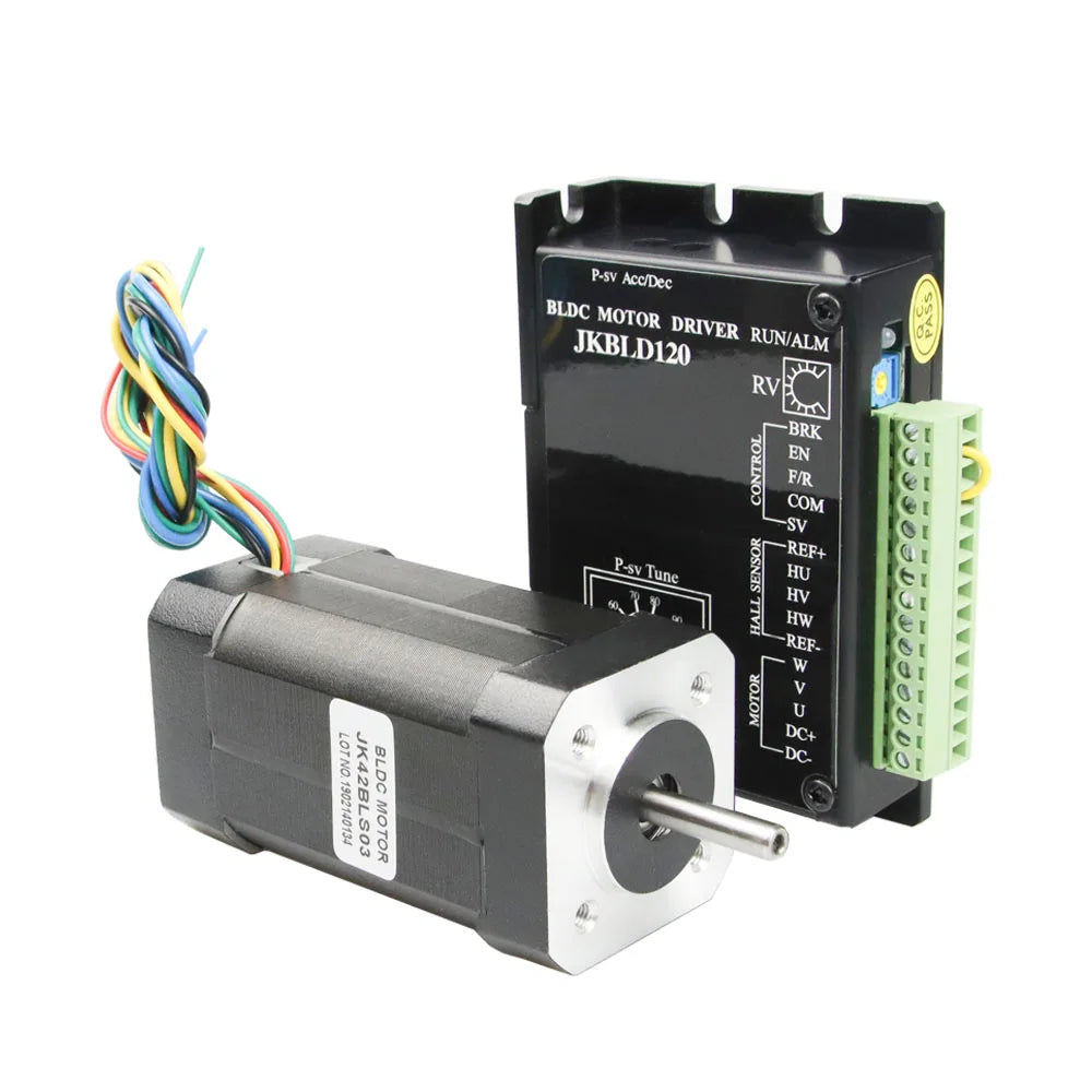 Jkongmotor 42BLS03 BLD120 Brushless DC Motor 4.8A 77.5W 24V 4000rpm 42 BLDC Motor With Hall Sensor for Textile Machinery Robot