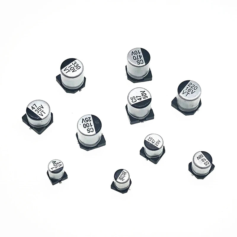 400Pcs/Lot 1UF~1000UF 10V-50V 24Value SMD Aluminum Electrolytic Capacitors Assortment Kit + Box
