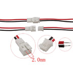 20CM JST PH 2.0 2.0mm Pitch 2 Pin Male Female Cable Connector Micro JST PH 2P Plug Jack Socket Terminals Wire Cables Connectors