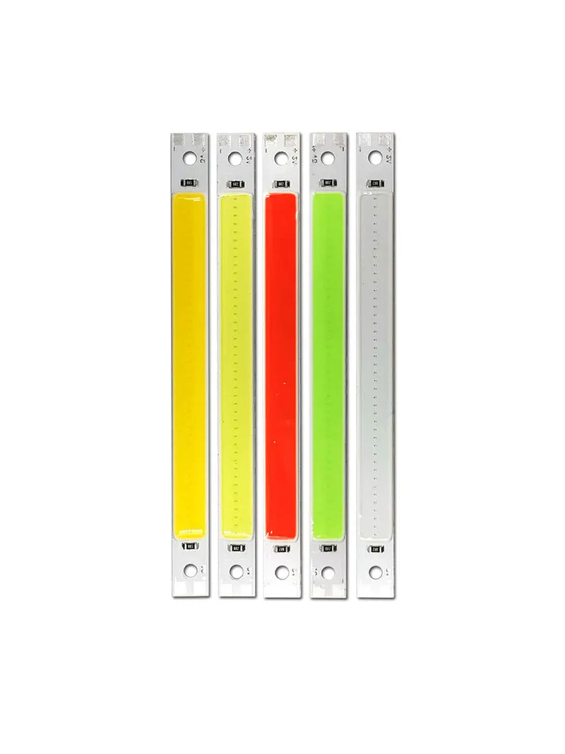 Dropshipping 120x10mm 3V 5V LED Bulb COB Strip Chip On Board  Warm Cold White Blue Red Green 5W LED Lights for COB Work Lamps