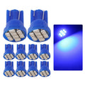 10Pcs AC/DC 6V 6.3V Led Bulb Arcade Pinball Car Light T10 W5W 555 192 168 194 1206 8 SMD LED White Blue Red Green Amber Pink