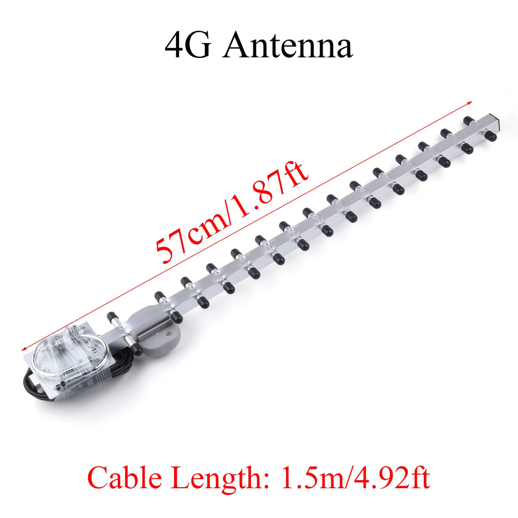 US 25dBi High Gain Dual-Band 4G/2.4G WiFi Yagi Antenna Compatible with RP-SMA/SMA Male Connectors Weatherproof with Cable