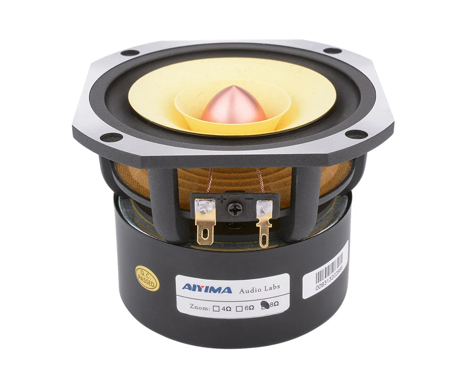 AIYIMA 1Pcs 4 Inch Full Range Speaker Unit 4 8 Ohm 25W Speaker Tweeter Woofer Aluminum Bullet Audio Home Theater Loudspeaker