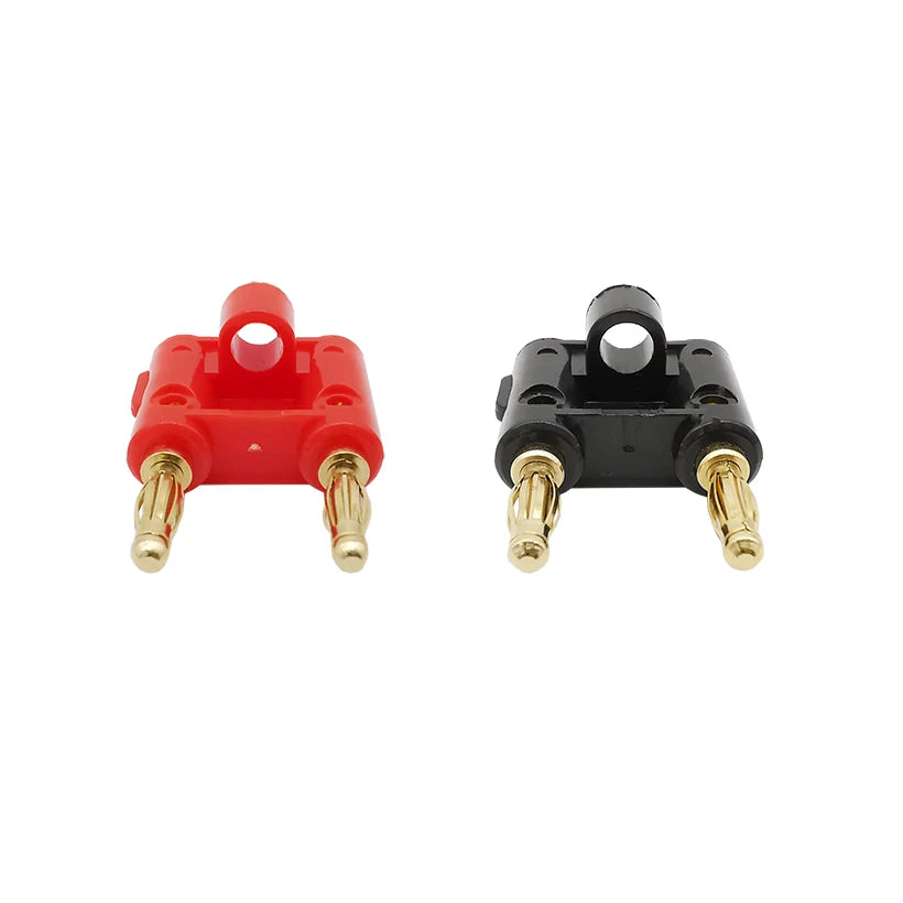 10Pcs/5Pair Double Row 4mm Banana Plug Audio Speaker Connector Twin Banana Plug Amplifier Terminal Couple Banana Socket Adapter