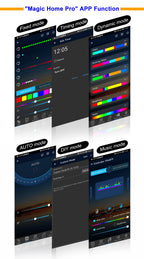 WS2812B Individually Addressable Led Ring 5050 RGB With USB 28Keys Bluetooth Music Controller Kit BuiIt-in 8/16/24/35/45 Pixels