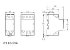 Modular Household Contactor 220V ICT 2P 16A 20A 25A 2NC 2NO 1NO 1NC 50/60Hz