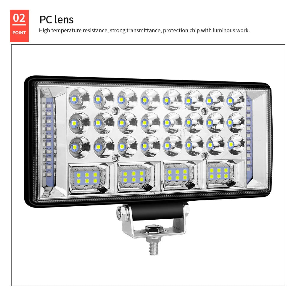 4'' 5'' 6'' 7 Inch LED Light Bar Offroad Spot Flood LED Work Light for Truck Car Boat Tractor 4x4 Atv Headlights 12V 24V