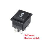 2PCS Self Reset Rocker Switch Momentary KCD4 Power Switch ON-OFF-ON Reset 3 Position 6 Pins 16A 250VAC/ 20A 125VAC