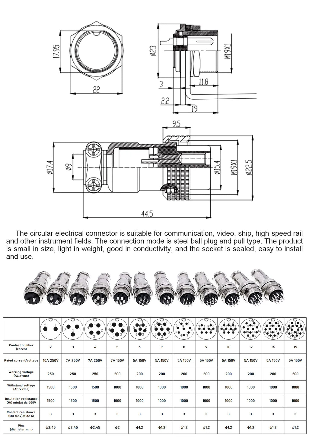 10Set Metal Connectors GX20 2-Pin Circular Female Male 3-Core 4-Core Aviation Plug Quick Plug Cable Connector