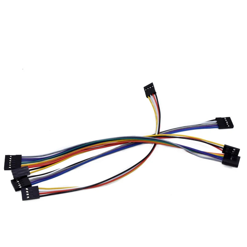 10PCS Dupont 2.54mm Pitch 10cm 20cm 30cm Single/Double Female 2P 3 4 5 6 7 8 9 10P connector Jumper Cable Wire For PCB Arduino