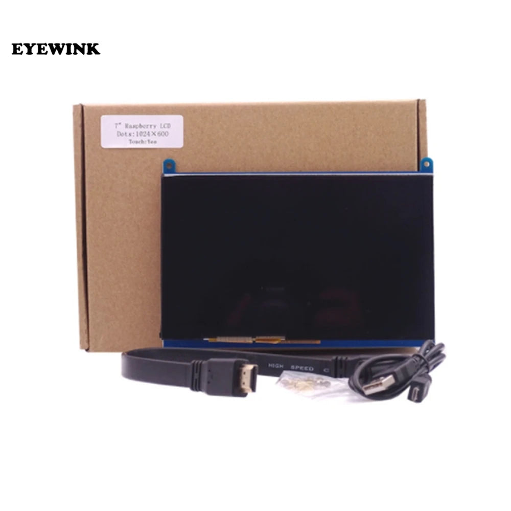 7 inch LCD Display HDMI-compatible Touch Screen 1024x600 Resolution Capacitive Touch Screen Support Systems for Raspberry Pi