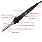 Adjustable Temperature Solder Iron 80W 220V / 110V LCD Electric Soldering Iron Welding Repair Tools