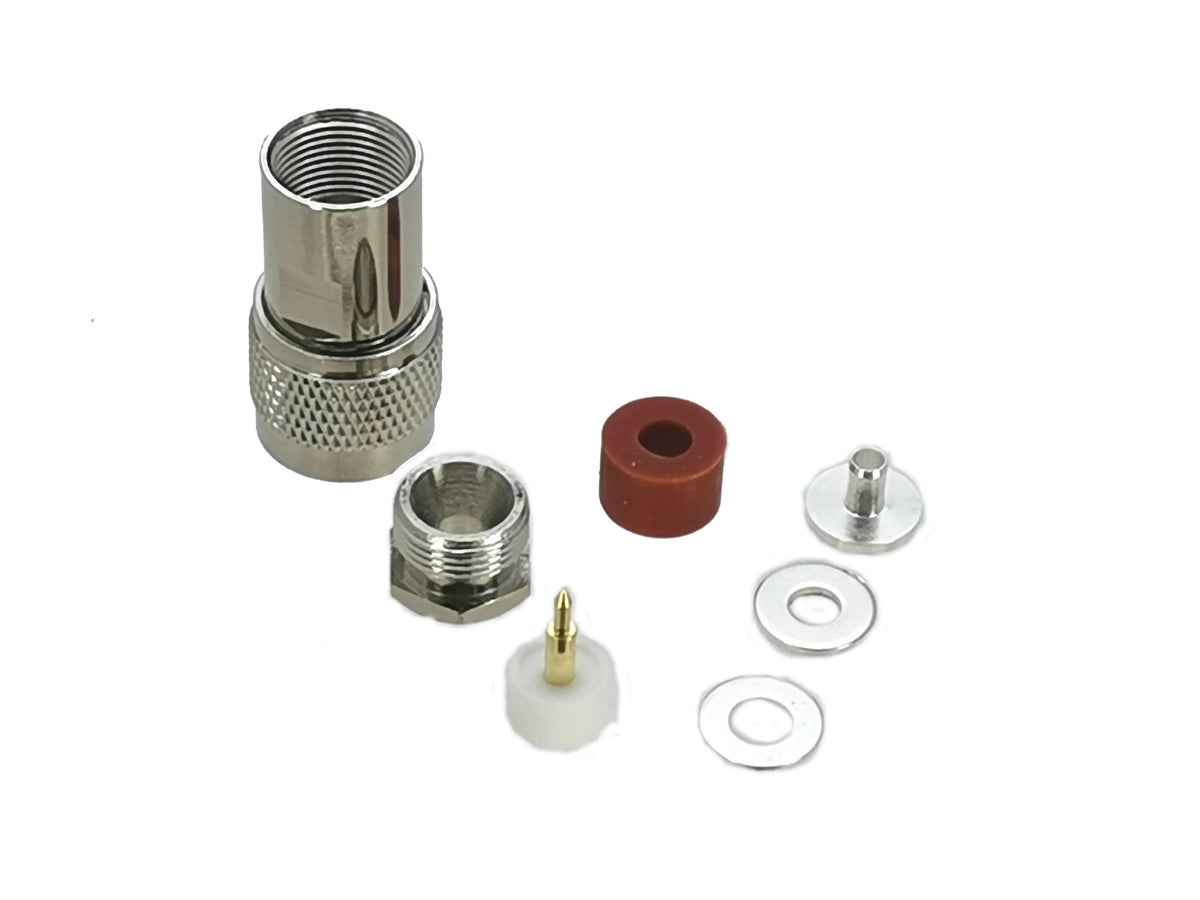 1Pcs Connector N Type Clamp For RG58 RG142 / RG8X LMR240 / RG5 RG6 / RG8 LMR400 RF Coaxial Male plug & Female jack