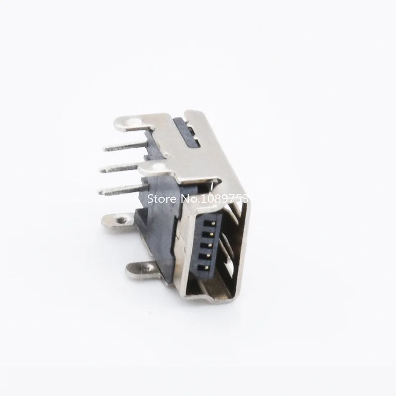 10/50Pcs Mini USB SMT SMD DIP 5 Pin Female Mini Type B Socket Connector Plug Straight DIP Jack Tail Connector Plug-in MINI USB