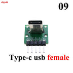 1pcs Micro Mini USB Type C USB 2.0 3.0 Male Female PCB Connector 90 Degree Data Charging Cable Jack Test Board with Pin Header