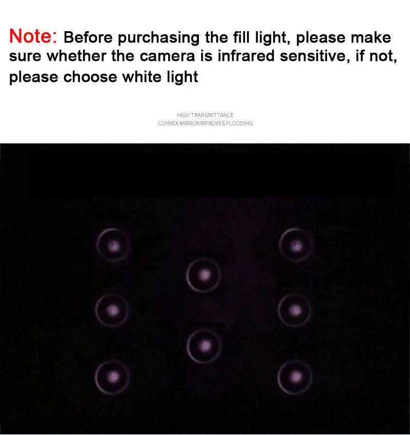 940NM Invisible Illuminator 60M IR Distance 8Array LEDs Infrared Waterproof Night Vision For CCTV Camera 90/60/45/30/15/9 Degree