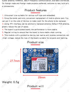 WAVGAT SIM800L V2.0 5V Wireless GSM GPRS MODULE Quad-Band W/ Antenna Cable Cap