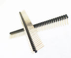 5pcs 2.54mm Dual Pin Header 2x40P Straight Double Row Single Plastic Height 2.5 A=3mm Gold-Plated Rohs L13-15-17-19-21-25-30mm