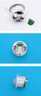 New Reed Switch Signal Switch Silent Dry Contact 12V-24V Ceiling Mini Embedded Infrared Human Body Motion Sensor Switch