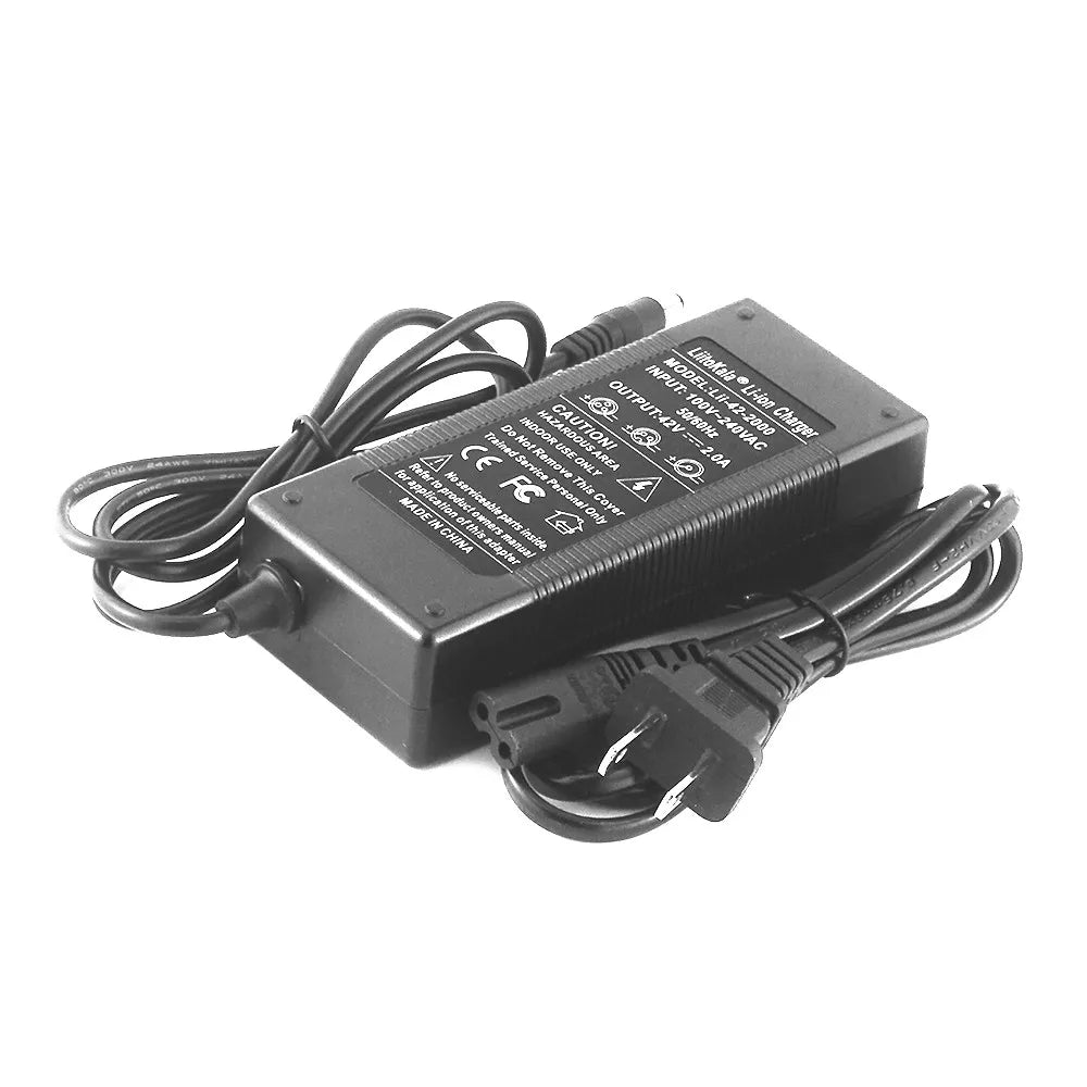 LiitoKala 10S 36V/42V 2A 18650 Charger 100-240V Input Lithium Li-ion Charger For 36V Electric Bike Wo-wheel Vehicle