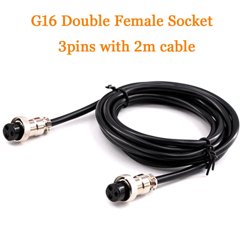 Double GX16 2/3/4/5/6/7/8/9/10Pins Female Air Aviation Connector Power Cable Electrical Terminal Wire Lines Socket with 2m cable