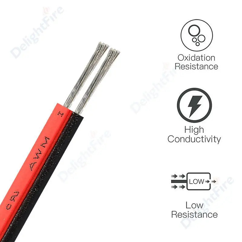 5-100m LED Cable 18 20 22AWG Hookup Wire 6 5 3 2 4pin RGB Extension Cable For LED Strip WS2812B Pixels Light SM JST Connectors